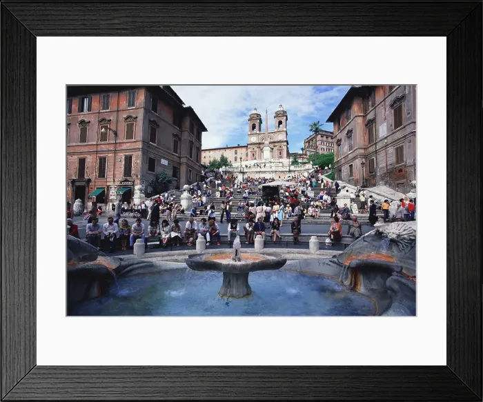 Framed Print : Tourists in a city, Spanish Steps, Rome, Italy