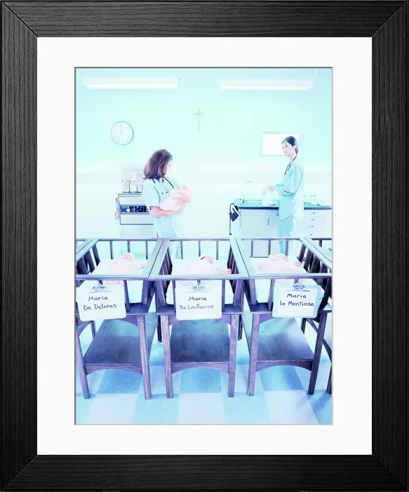 Framed Print : Nurses taking care of babies at the hospital maternity ward Framed Print : Nurses taking care of babies at the hospital maternity ward