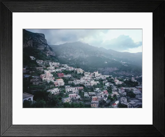 Framed Print : High angle view of a cityscape, Positano, Italy Framed Print : High angle view of a cityscape, Positano, Italy