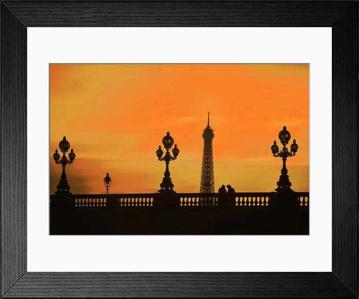 Framed Print : Silhouette of a tower at sunset Framed Print : Silhouette of a tower at sunset