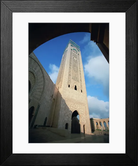 Framed Print : Low angle view of a mosque, Hassan II Mosque Framed Print : Low angle view of a mosque, Hassan II Mosque