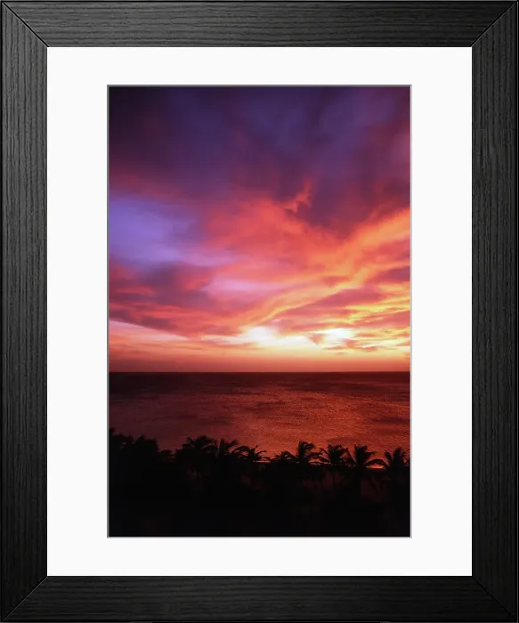 Framed Print : Clouds over the ocean, Aruba