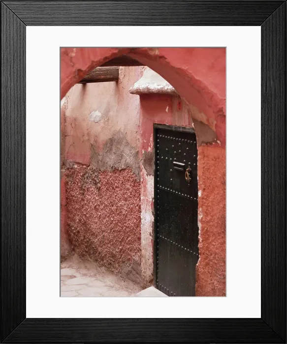 Framed Print : Large wooden door of a house, Marrakesh, Morocco Framed Print : Large wooden door of a house, Marrakesh, Morocco