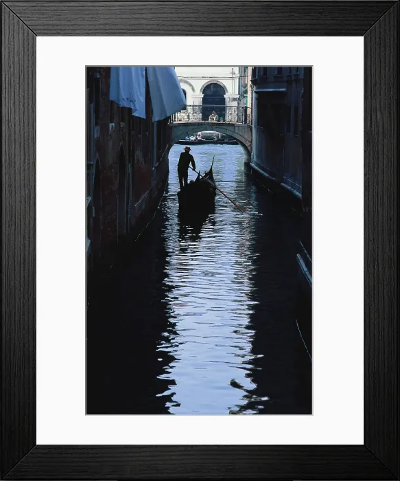 Framed Print : Gondolier in a gondola, Venice, Italy Framed Print : Gondolier in a gondola, Venice, Italy