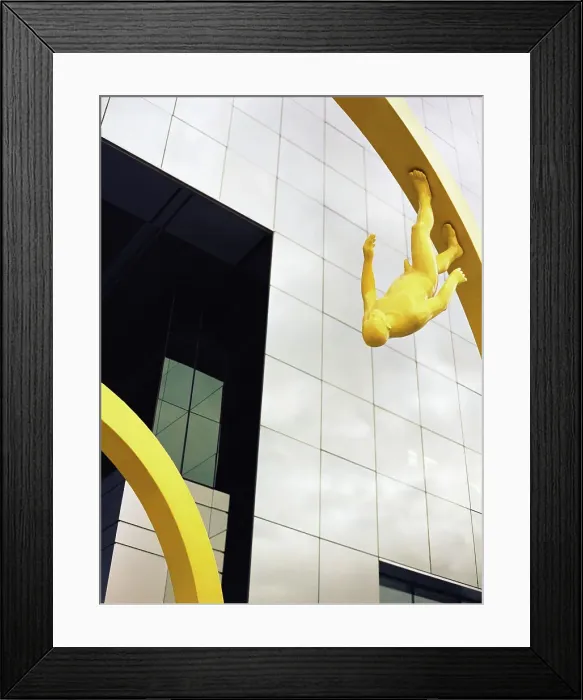Framed Print : Sculpture in front of an office building Framed Print : Sculpture in front of an office building