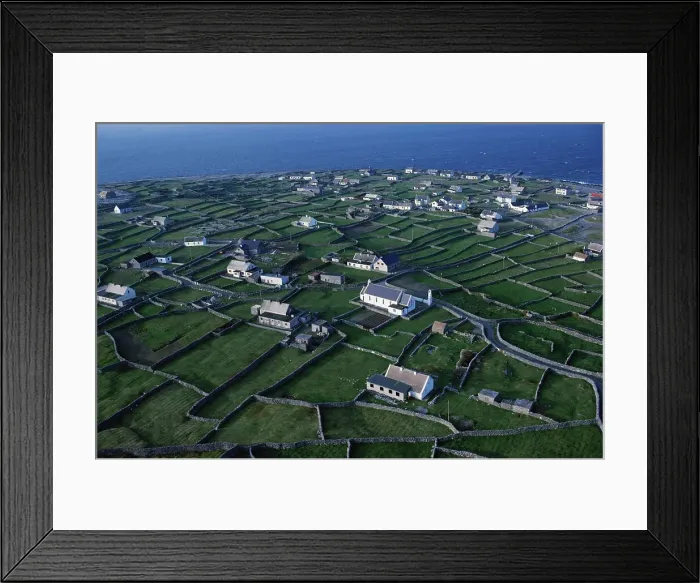 Framed Print : High angle view of a village at waterfront Framed Print : High angle view of a village at waterfront