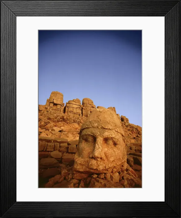 Framed Print : Stone statues at Mount Nemrut, Turkey
