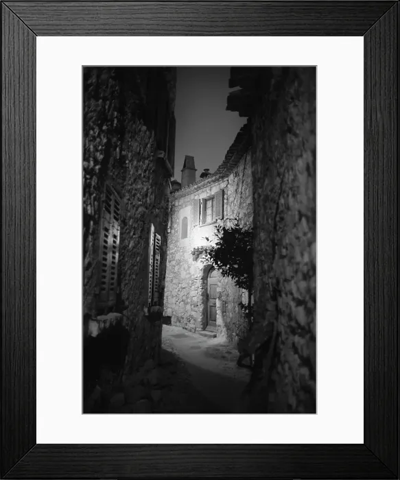 Framed Print : Narrow alleyway in a town, Eze