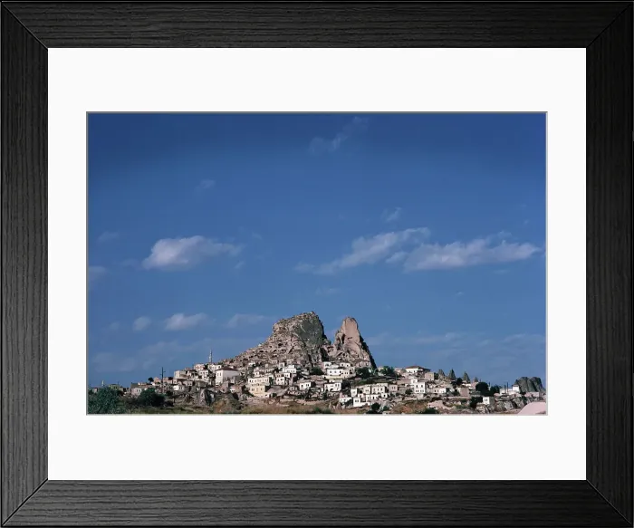 Framed Print : Town on a hill, Cappadocia, Turkey