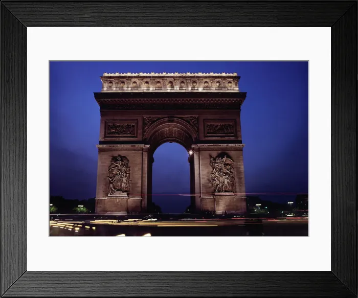 Framed Print : Triumphal arch in a city, Arc De Triomphe