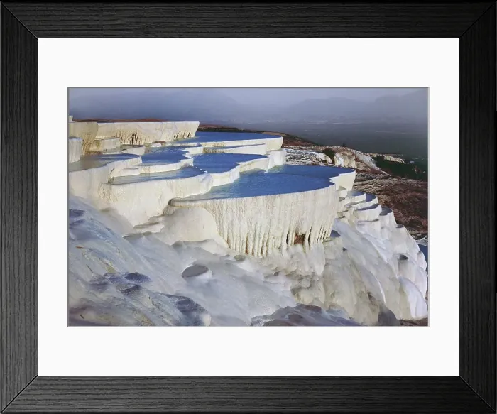 Framed Print : Travertine pools in Pamukkale, Denizli Province