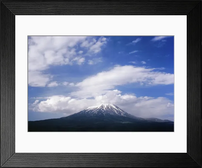 Framed Print : Clouds over a snowcapped mountain Framed Print : Clouds over a snowcapped mountain
