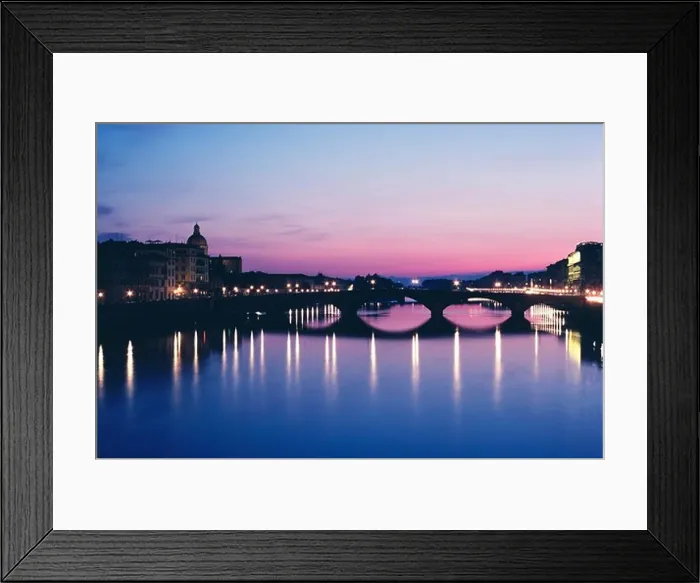 Framed Print : Bridge over a river, Arno River, Florence, Italy Framed Print : Bridge over a river, Arno River, Florence, Italy
