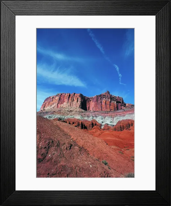 Framed Print : Eroded rock formations in a canyon