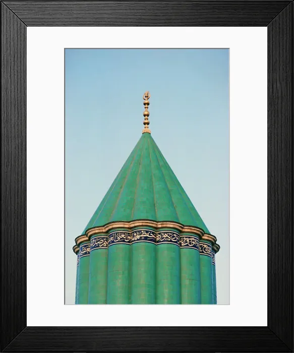 Framed Print : Low angle view of a minaret, Mevlana Museum Framed Print : Low angle view of a minaret, Mevlana Museum