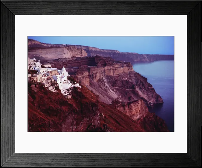 Framed Print : City on cliff, Santorini, Cyclades Islands, Greece Framed Print : City on cliff, Santorini, Cyclades Islands, Greece