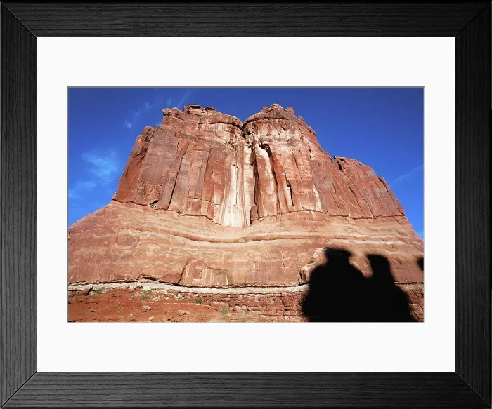 Framed Print : Low angle view of a rock mountain