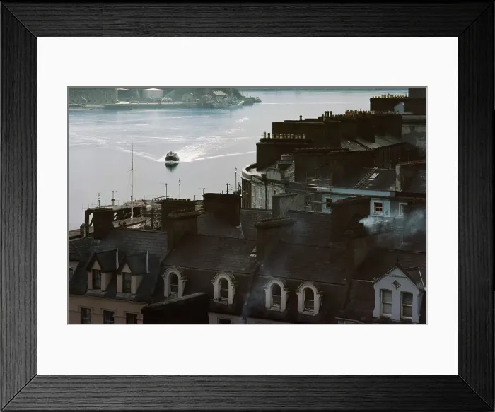 Framed Print : High angle view of a boat in the river Framed Print : High angle view of a boat in the river