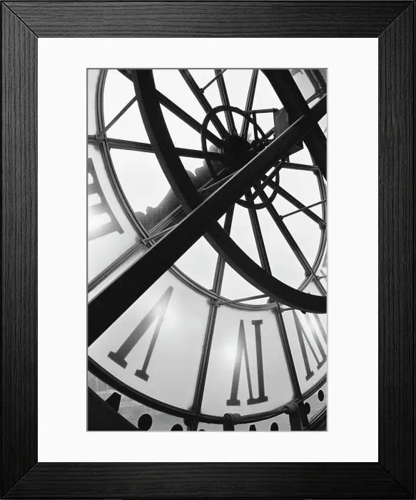 Framed Print : Detail of a clock window, Musee d'Orsay
