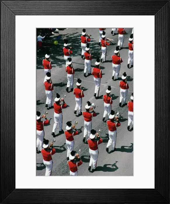 Framed Print : Group of people marching band in a festival Framed Print : Group of people marching band in a festival