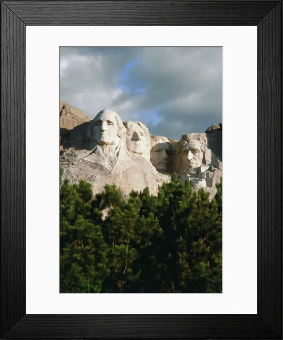 Framed Print : Low angle view of a monument, Mt Rushmore National Monument Framed Print : Low angle view of a monument, Mt Rushmore National Monument