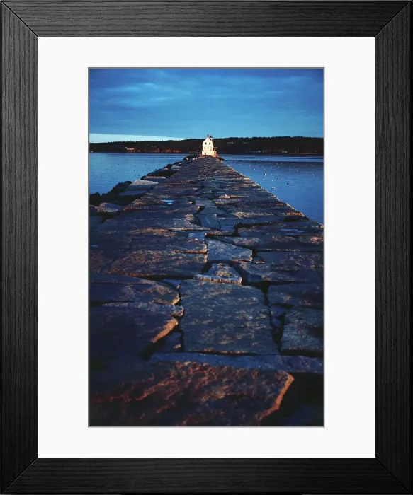 Framed Print : Lighthouse in the sea, Rockland Breakwater Lighthouse Framed Print : Lighthouse in the sea, Rockland Breakwater Lighthouse
