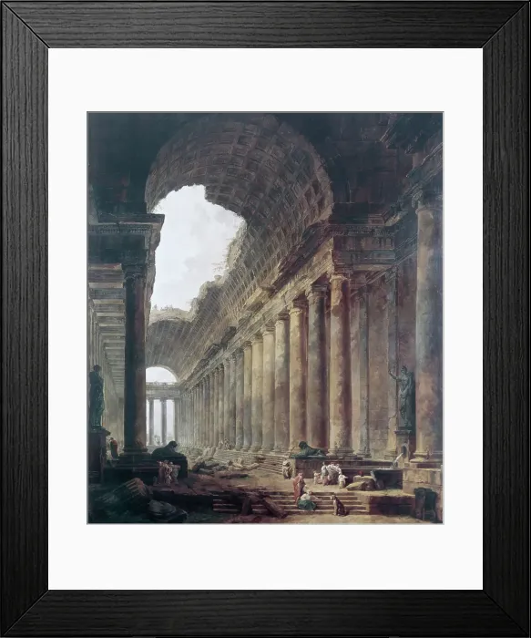 Framed Print : The Fountains Hubert Robert (1733-1808 French)