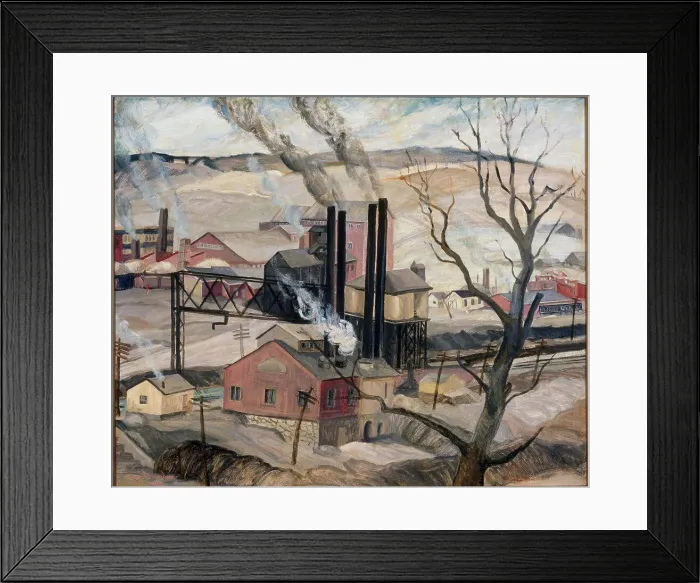 Framed Print : Latrobe Landscape 1937 Mary Martha Himler Oil On Canvas Steidle Collection
