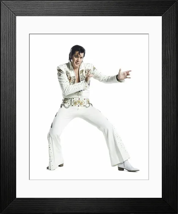 Framed Print : An Elvis impersonator dancing Framed Print : An Elvis impersonator dancing