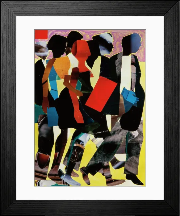 Framed Print : Marching, 2005, Gil Mayers (b.1947 / American), Collage Framed Print : Marching, 2005, Gil Mayers (b.1947 / American), Collage