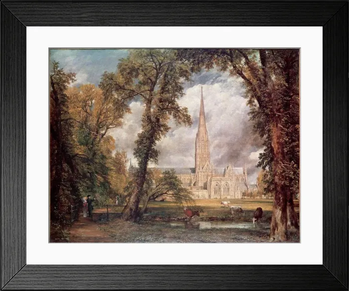 Framed Print : Salisbury Cathedral 1826 John Constable (1776-1837 British) Oil on canvas Frick Collection, New York City