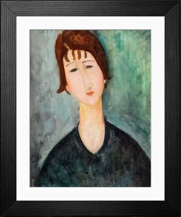 Framed Print : A Woman; 1917-20; Oil on canvas Amedeo Modigliani; Italian; 1884-1920 Framed Print : A Woman; 1917-20; Oil on canvas Amedeo Modigliani; Italian; 1884-1920