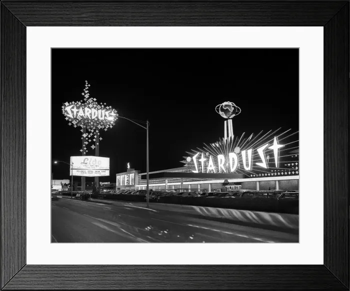 Framed Print : 1960s NIGHT SCENE OF THE STARDUST CASINO LAS VEGAS NEVADA USA Framed Print : 1960s NIGHT SCENE OF THE STARDUST CASINO LAS VEGAS NEVADA USA