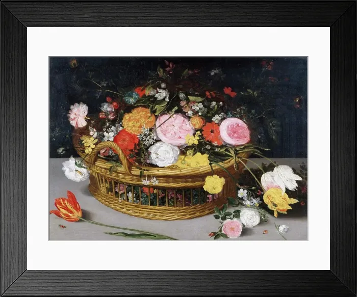 Framed Print : Roses, Tulips, and other Flowers in a Wicker Basket Jan Bruegel the Elder (1568-1625 / Flemish) Framed Print : Roses, Tulips, and other Flowers in a Wicker Basket Jan Bruegel the Elder (1568-1625 / Flemish)