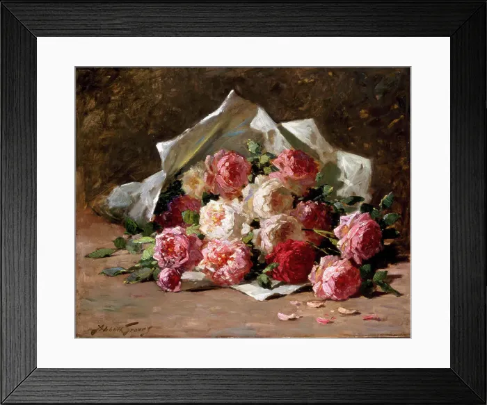 Framed Print : Bouquet of Roses Abbott Fuller Graves (1859-1936 American) Oil on canvas Christie's Images, New York Framed Print : Bouquet of Roses Abbott Fuller Graves (1859-1936 American) Oil on canvas Christie's Images, New York