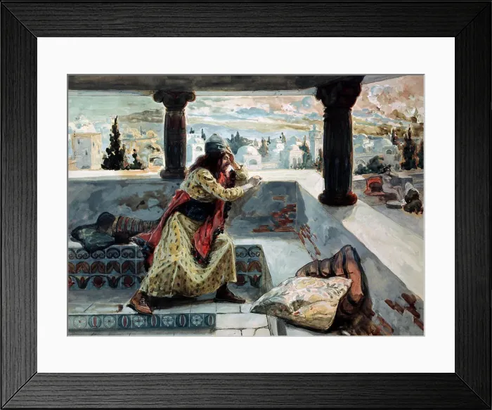 Framed Print : David sees Bath- Sheba Bathing James Tissot (1836-1902 French) Jewish Museum, New York, USA Framed Print : David sees Bath- Sheba Bathing James Tissot (1836-1902 French) Jewish Museum, New York, USA