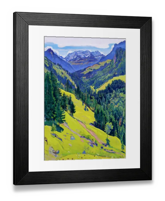 Framed Print : The Kien Valley with the Bluemlisalp Massif, Ferdinand Hodler, 1902 Framed Print : The Kien Valley with the Bluemlisalp Massif, Ferdinand Hodler, 1902
