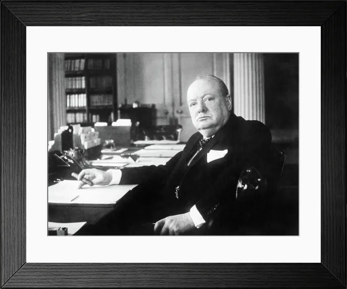 Framed Print : Winston Churchill As Prime Minister 1940-1945 Framed Print : Winston Churchill As Prime Minister 1940-1945