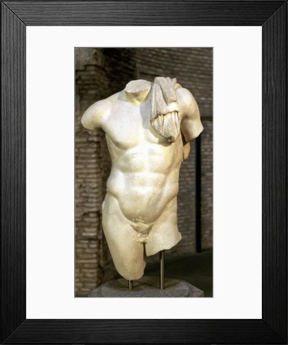 Framed Print : Roman copy of Greek statue. Male torso Framed Print : Roman copy of Greek statue. Male torso