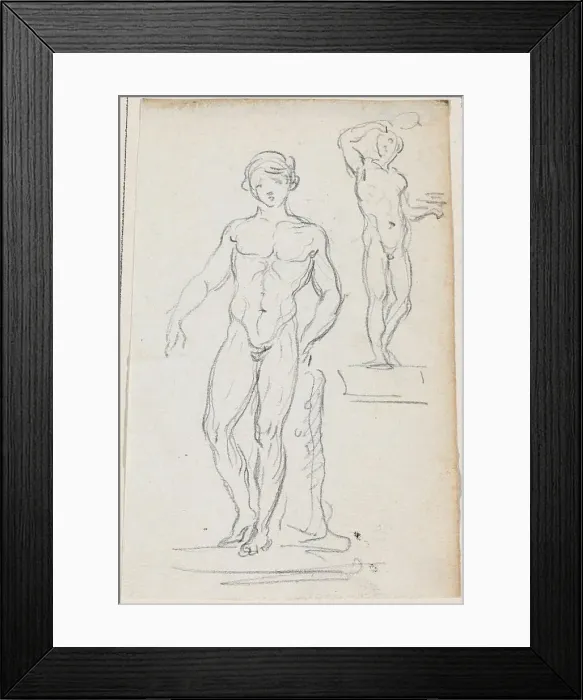 Framed Print : Hubert Robert, Two Statues of Male Nudes, probably c 1754 1765 Two Statues of Male Nudes Framed Print : Hubert Robert, Two Statues of Male Nudes, probably c 1754 1765 Two Statues of Male Nudes