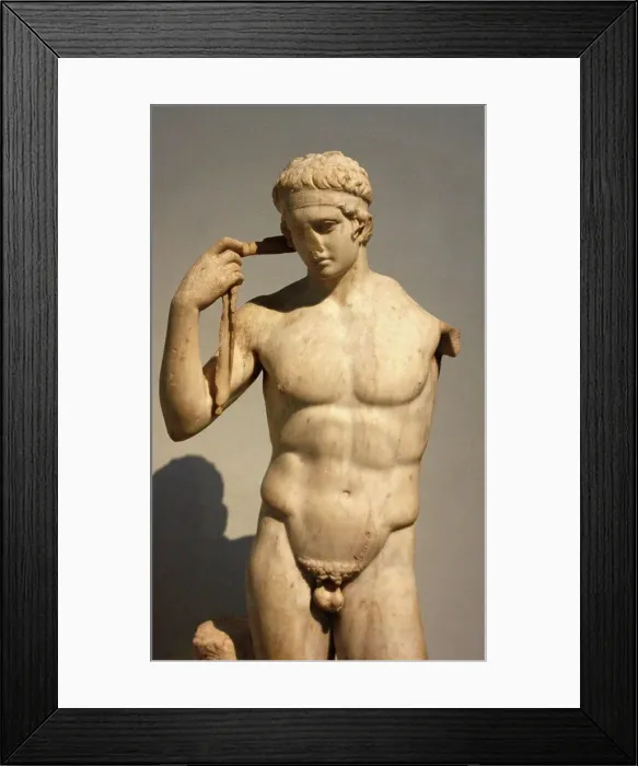 Framed Print : Roman statue of a victorious young athlete Framed Print : Roman statue of a victorious young athlete