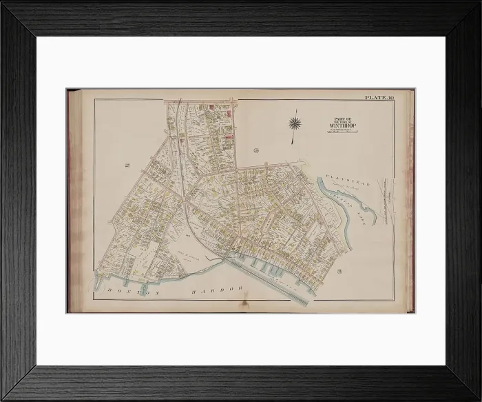 Framed Print : Atlas of the city of Chelsea and the towns of Revere & Winthrop Framed Print : Atlas of the city of Chelsea and the towns of Revere & Winthrop