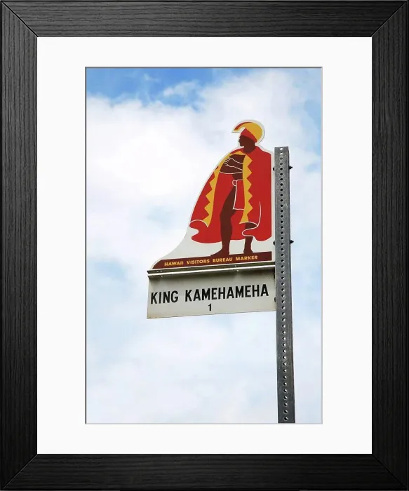 Framed Print : Hawaii, Oahu, Honolulu, Iconic King Kamehameha Statue Sign Framed Print : Hawaii, Oahu, Honolulu, Iconic King Kamehameha Statue Sign