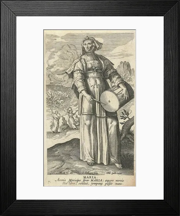 Framed Print : Mirjam; Maria; Famous women from the Old Testament; Icones Illvstrivm Feminarvm Veteris Testamenti Framed Print : Mirjam; Maria; Famous women from the Old Testament; Icones Illvstrivm Feminarvm Veteris Testamenti