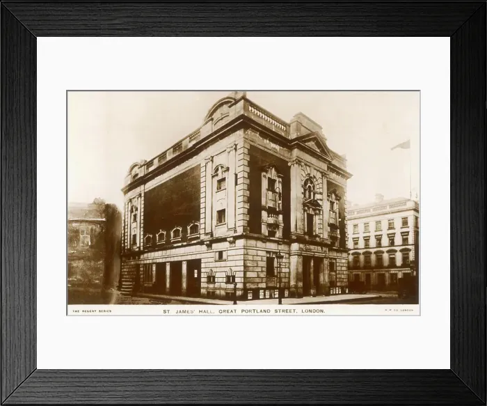 Framed Print : St. James Hall in Great Portland Street, London, England C.1908 Framed Print : St. James Hall in Great Portland Street, London, England C.1908