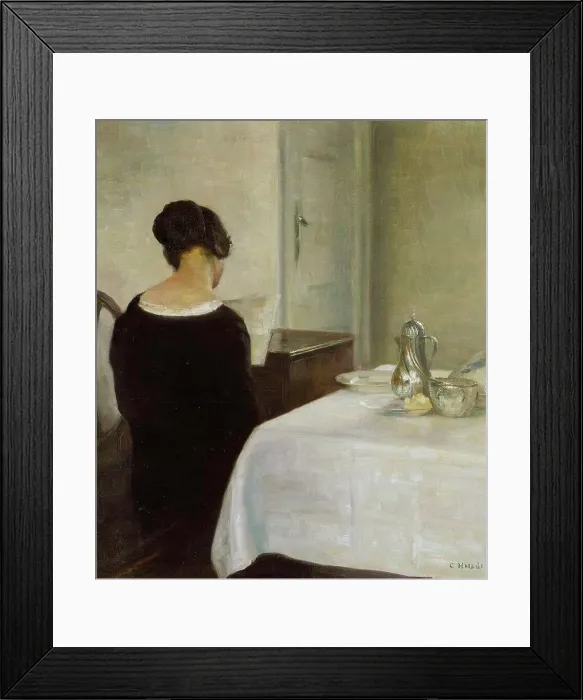 Framed Print : The Letter, Carl Holsoe (1863-1935), Oil On Canvas Framed Print : The Letter, Carl Holsoe (1863-1935), Oil On Canvas