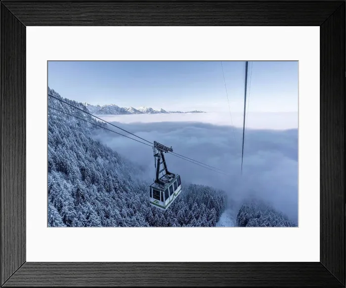 Framed Print : mountain landscape on the Tegelberg (mountain) in South Germany in winter Framed Print : mountain landscape on the Tegelberg (mountain) in South Germany in winter