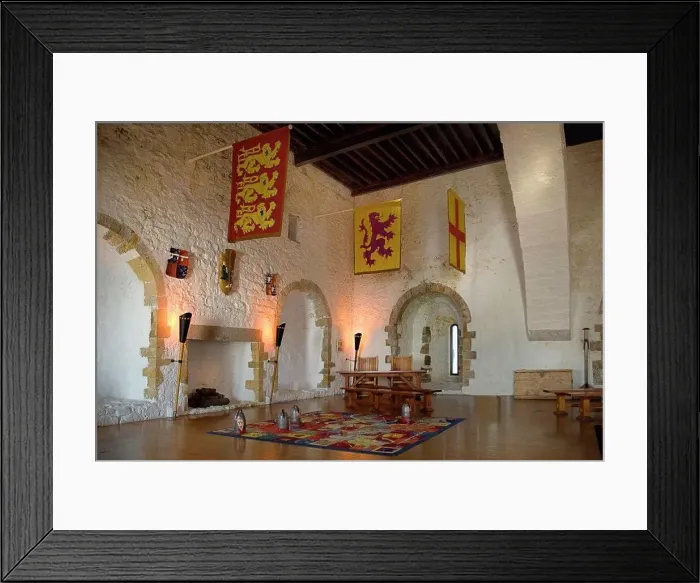 Framed Print : Ireland County Antrim Carrickfergus, Castle interior the Great Hall in the castles keep Framed Print : Ireland County Antrim Carrickfergus, Castle interior the Great Hall in the castles keep