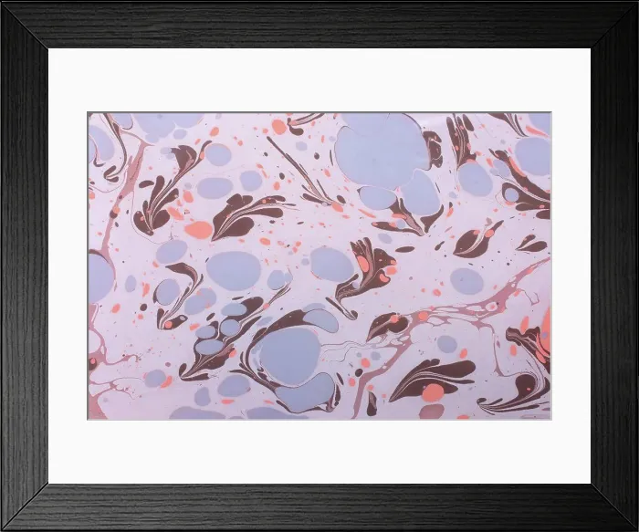 Framed Print : Ebru marbling floral patterns.. Unique art Liquid marbling Framed Print : Ebru marbling floral patterns.. Unique art Liquid marbling