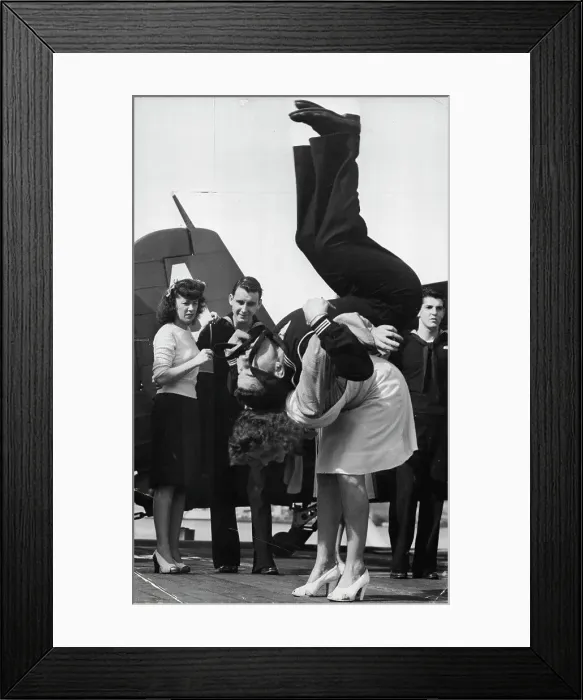 Framed Print : ***** Joan McCann threw her sailor partner as only ***** hepcats could Framed Print : ***** Joan McCann threw her sailor partner as only ***** hepcats could
